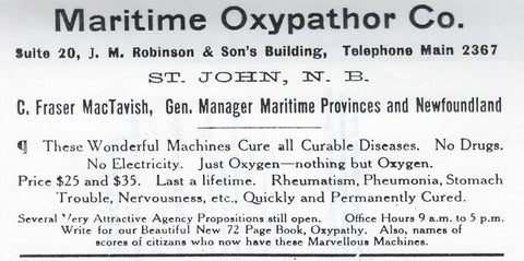 Maritime Oxypathor Co note from St John's, NB